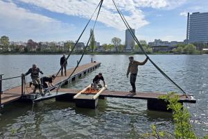 Aufbau der modenisierten Steganlage